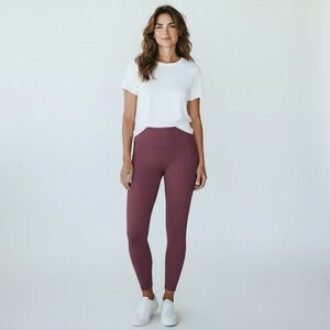 Halara Everyday High Waisted Pocket Leggings Red Size Small Active Casual NEW